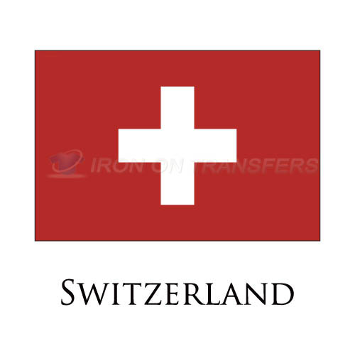Switzerland flag Iron-on Stickers (Heat Transfers)NO.1993